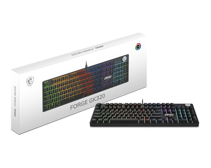 EAN 4711377324625 - MSI FORGE GK320 RED teclado Juego USB QWERTY Inglés Negro imagen 5