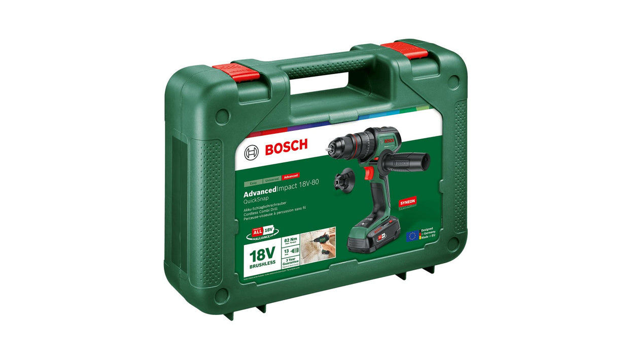 EAN 4053423239652 - Bosch AdvancedImpact 18V-80 QuickSnap 1950 RPM Sin llave 890 g Negro, Verde imagen 5