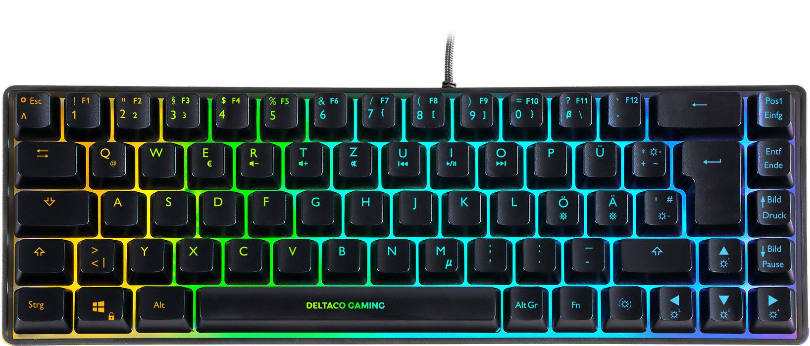 EAN 7333048069023 - Deltaco Gaming GAM-158-DE teclado Juego USB QWERTZ Nórdico Negro imagen 2