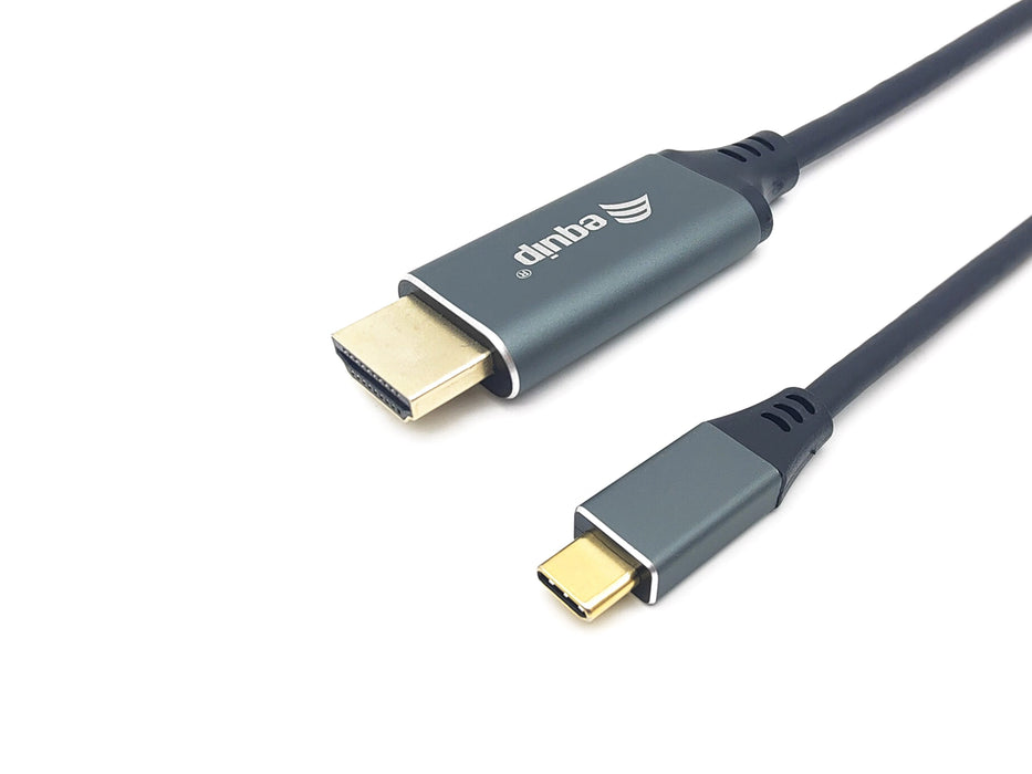 EAN 4015867228722 - Equip 133417 adaptador de cable de vídeo 3 m USB Tipo C HDMI tipo A (Estándar) Gris, Negro imagen 1