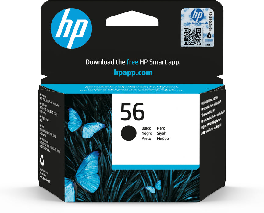 EAN 0884962780626 - HP 56 Black Original Ink Cartridge cartucho de tinta 1 pieza(s) Alto rendimiento (XL) imagen 1
