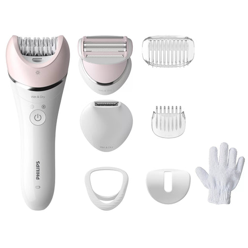 EAN 8710103951988 - Philips 8000 series BRE721/00 depiladora 32 pinzas Rosa, Blanco imagen 1