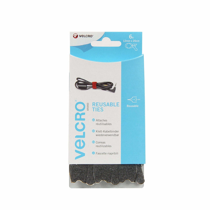 EAN 5030610603884 - Velcro VEL-EC60388 presilla Bridas adherentes para cables Negro 6 pieza(s) imagen 1