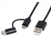 EAN 7611990151431 - ROLINE 11028328 cable USB USB 2.0 1 m USB A USB C/Micro-USB B Negro imagen 1