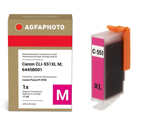 EAN 4250164835284 - AgfaPhoto APCCLI551XLM cartucho de tinta 1 pieza(s) Compatible Alto rendimiento (XL) Magenta imagen 1