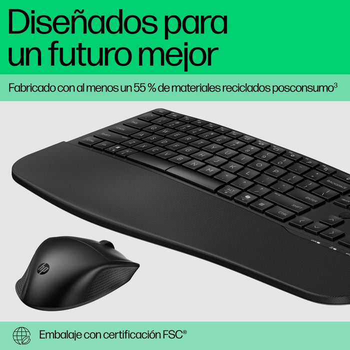EAN 197498230597 - HP 680 Comfort Dual-Mode Keyboard and Mouse Combo teclado Ratón incluido Hogar RF Wireless + Bluetooth QWE imagen 4