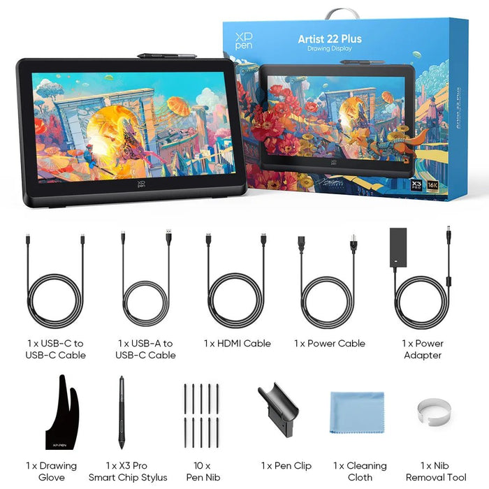 EAN 850047528216 - XPPen Artist 22 Plus tableta digitalizadora Negro 5080 líneas por pulgada 409 x 230 mm USB imagen 2