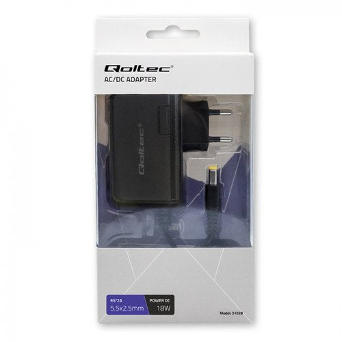 EAN 5901878510286 - Qoltec 51028 adaptador e inversor de corriente Interior 18 W Negro imagen 7