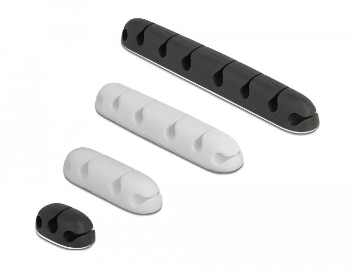 EAN 4043619184026 - DeLOCK 18402 organizador de cables Escritorio/pared Soporte para cables Negro, Blanco 4 pieza(s) imagen 1