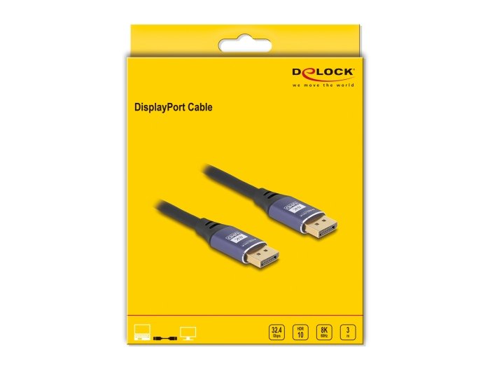 EAN 4043619806027 - DeLOCK 80602 cable DisplayPort Negro, Lila imagen 3