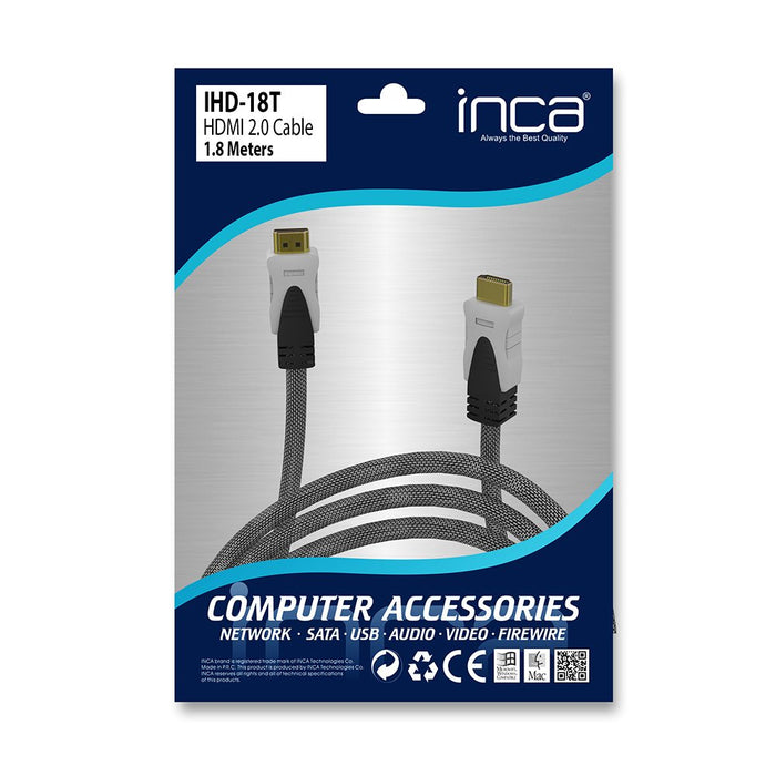 EAN 8681949012662 - Inca IHD-18T cable HDMI 1,8 m HDMI tipo A (Estándar) Gris imagen 7