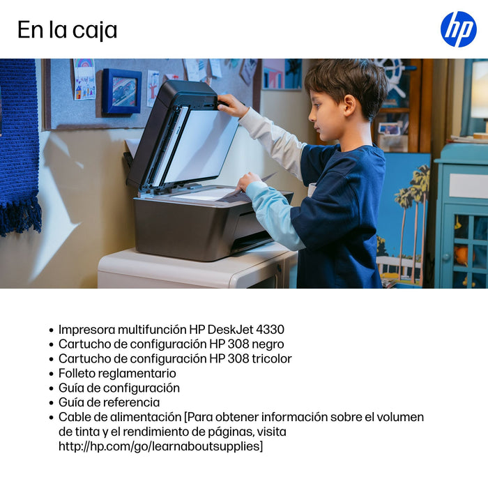 EAN 198828789877 - HP DeskJet 4330 Inyección de tinta térmica A4 4800 x 1200 DPI 8,5 ppm Wifi imagen 5