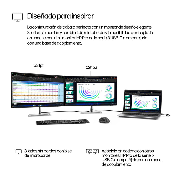 EAN 5715328014701 - HP Series 5 Pro 23.8 inch FHD No Stand Monitor - 524pf pantalla para PC 60,5 cm (23.8") 1920 x 1080 Pixel imagen 8