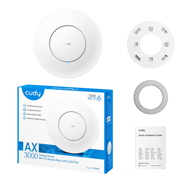 EAN 6971690792978 - Cudy AP3000 punto de acceso inalámbrico 2976 Mbit/s Blanco Energía sobre Ethernet (PoE) imagen 5