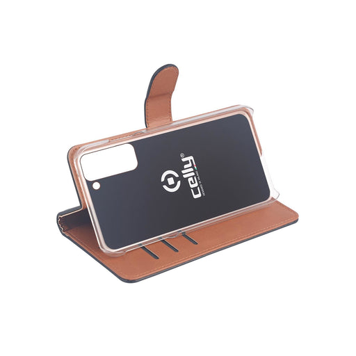 EAN 8021735763901 - Celly Wally funda para teléfono móvil 17 cm (6.7") Folio Negro, Marrón imagen 2