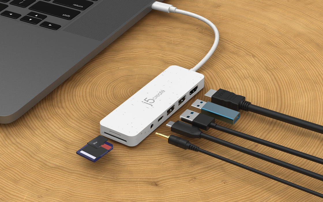 EAN 4712795087536 - j5create JCD373EW-N hub de interfaz USB Tipo C 5000 Mbit/s Blanco imagen 4