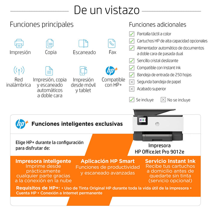 EAN 0195161213915 - HP OfficeJet Pro 9012e All-in-One Prntr Inyección de tinta térmica A4 4800 x 1200 DPI 22 ppm imagen 3
