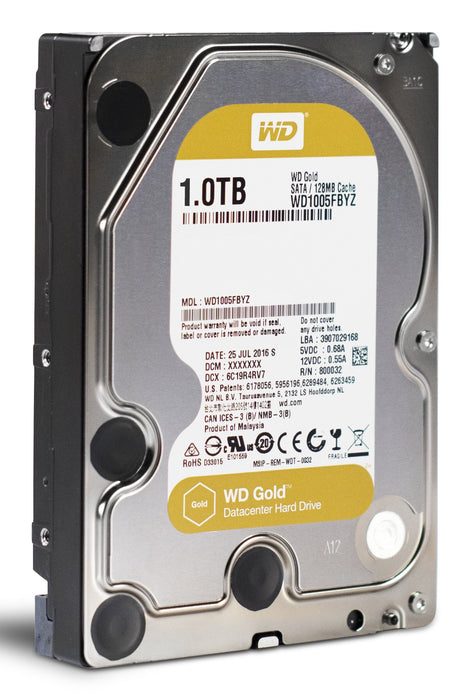 EAN 0718037820132 - Western Digital Gold disco duro interno 1 TB 7200 RPM 128 MB 3.5" Serial ATA III imagen 2
