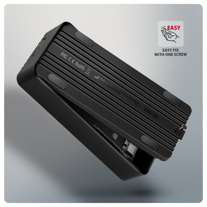 EAN 8595247909473 - Axagon EEM2-40G caja para disco duro externo Caja externa para unidad de estado sólido (SSD) Negro M.2 imagen 9