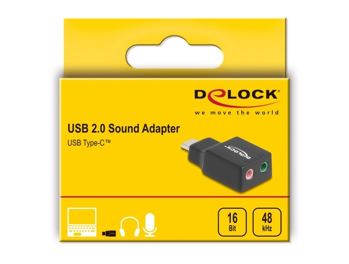EAN 4043619671281 - DeLOCK 67128 cambiador de género para cable 1 x USB 2.0 C 2 x 3.5 mm Negro imagen 4