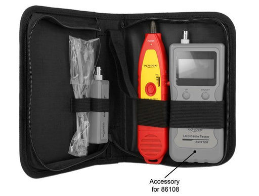 EAN 4043619861095 - DeLOCK 86109 comprobador de cables de red Rojo, Amarillo imagen 2