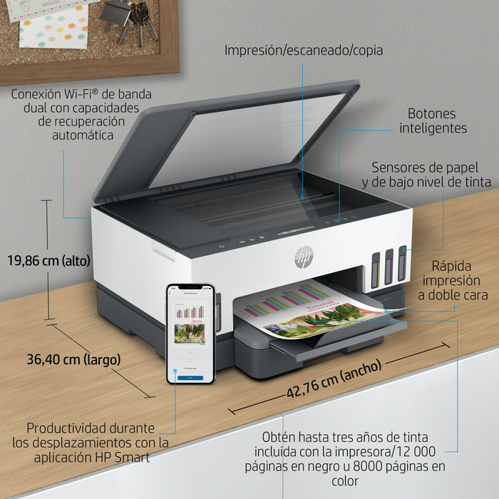 EAN 0195908302377 - HP Smart Tank 7005 All-in-One Printer Inyección de tinta térmica A4 4800 x 1200 DPI 15 ppm Wifi imagen 6