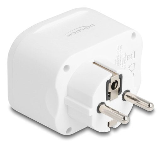 EAN 4043619114986 - DeLOCK 11498 adaptador de enchufe eléctrico Tipo E/F híbrido Tipo F Blanco imagen 2