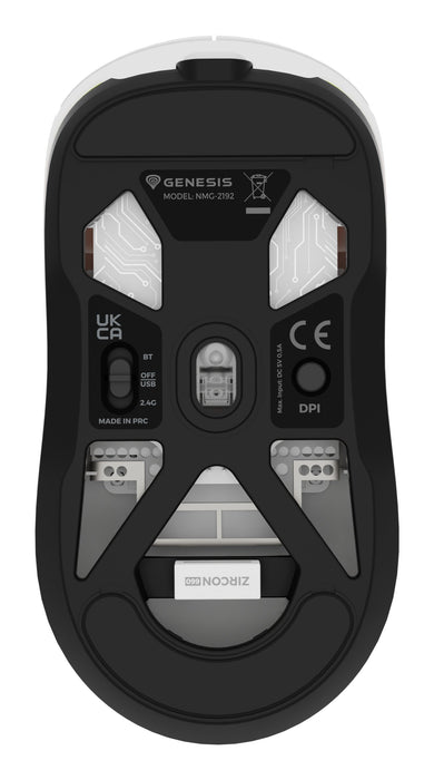 EAN 5901969444834 - GENESIS Zircon 660 ratón Juego mano derecha RF Wireless + Bluetooth + USB Type-A Óptico 12000 DPI imagen 11