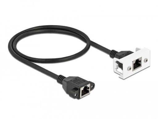 EAN 4043619871308 - DeLOCK 87130 cable de red Negro, Blanco 0,5 m Cat6a S/FTP (S-STP) imagen 1