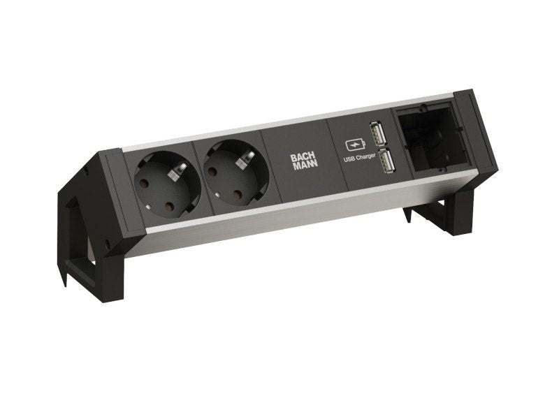 EAN 4057298053085 - Bachmann DESK 2 base múltiple 0,2 m 2 salidas AC Interior Negro, Gris imagen 1