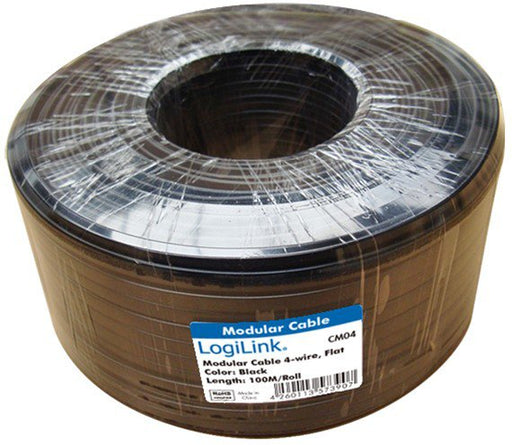 EAN 4052792006285 - LogiLink CM04 cable telefónico 100 m Negro imagen 2