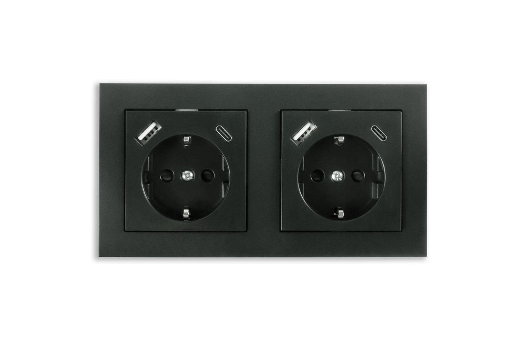 EAN 4066857001986 - Kabelmeister SE01-2A toma de corriente CEE 7/3 + USB Antracita imagen 1