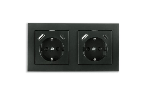 EAN 4066857001986 - Kabelmeister SE01-2A toma de corriente CEE 7/3 + USB Antracita imagen 1