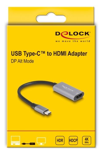 EAN 4043619600205 - DeLOCK 60020 cable HDMI 0,15 m HDMI tipo A (Estándar) USB Tipo C Negro, Gris imagen 3