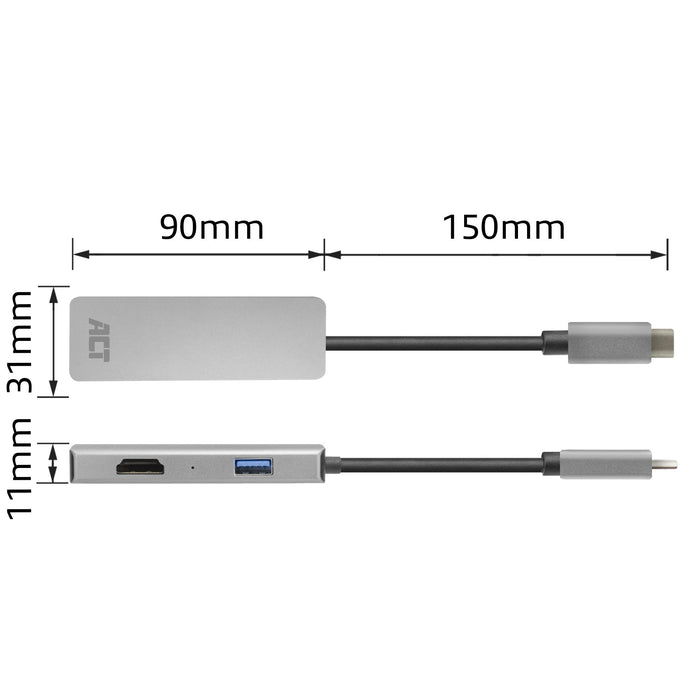 EAN 8716065550283 - ACT AC7013 base para portátil y replicador de puertos Alámbrico USB 3.2 Gen 1 (3.1 Gen 1) Type-C Negro, G imagen 8