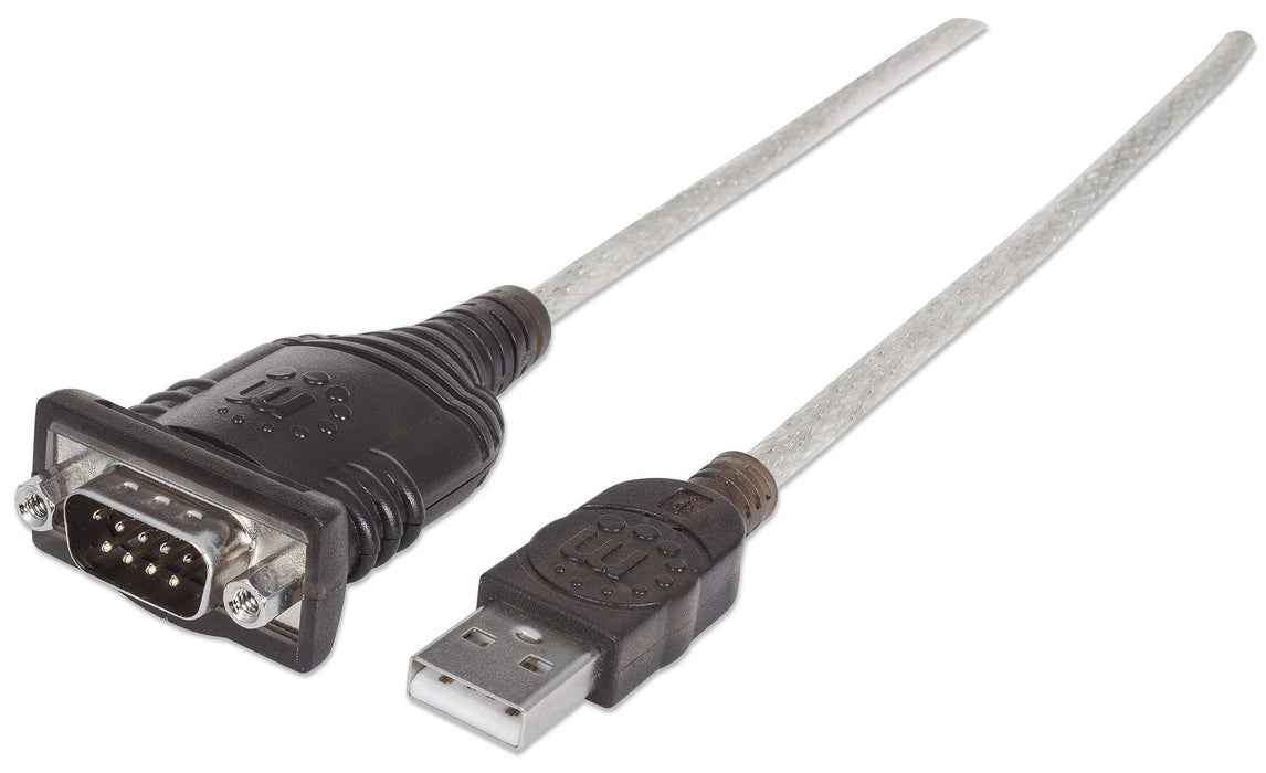 EAN 0766623151856 - Manhattan 151856 cable de serie Plata 0,45 m USB A Serial/COM/RS232/DB9 imagen 1