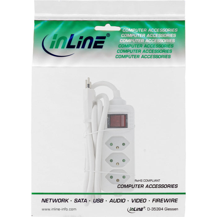 EAN 4043718299928 - InLine 16431X base múltiple 1,5 m 3 salidas AC Interior Blanco imagen 3