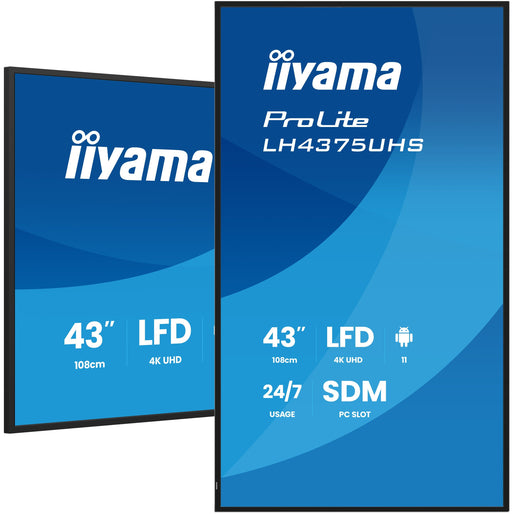EAN 4948570125234 - iiyama LH4375UHS-B2AG pantalla de señalización Pantalla plana para señalización digital 108 cm (42.5") LC imagen 1
