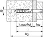 EAN 4048962055467 - Fischer 503230 tornillo de anclaje y taco 100 pieza(s) 60 mm imagen 2
