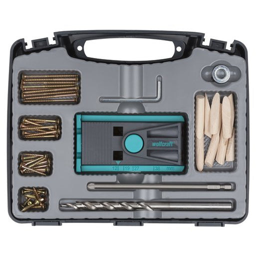 EAN 4006885464209 - wolfcraft GmbH 4642000 brida de fijación Juego completo Undercover Jig para ensamblaje invisible imagen 2