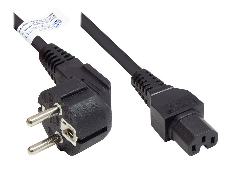 EAN 4014619168828 - Alcasa P0150-S007 cable de transmisión Negro 0,75 m Enchufe tipo E+F C15 acoplador imagen 1