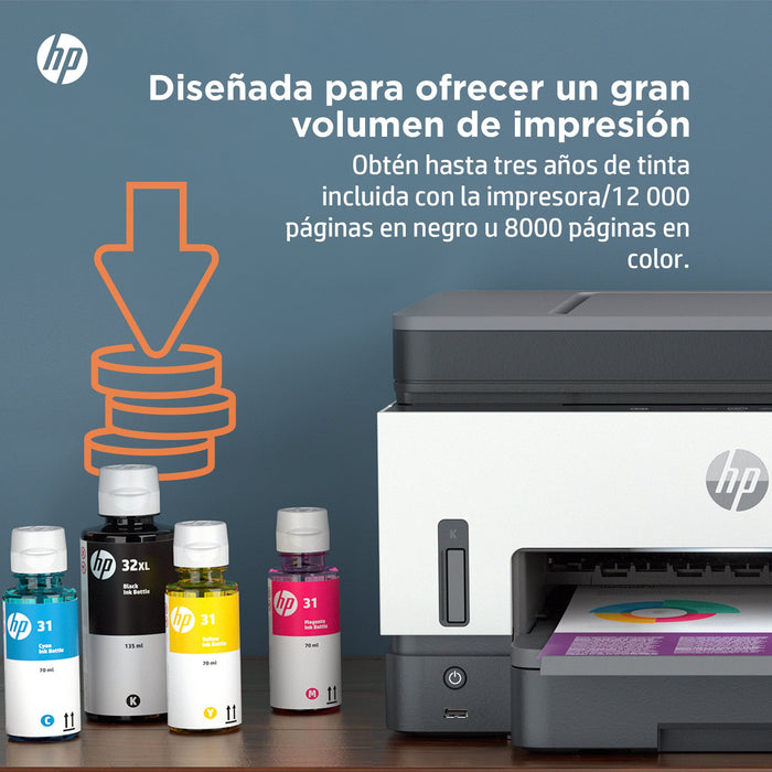 EAN 0195908302643 - HP Smart Tank 7605 All-in-One Printer Inyección de tinta térmica A4 4800 x 1200 DPI 15 ppm Wifi imagen 8