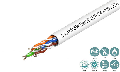 EAN 5704174318491 - Lanview LVN122014 cable de red Blanco 305 m Cat5e U/UTP (UTP) imagen 2