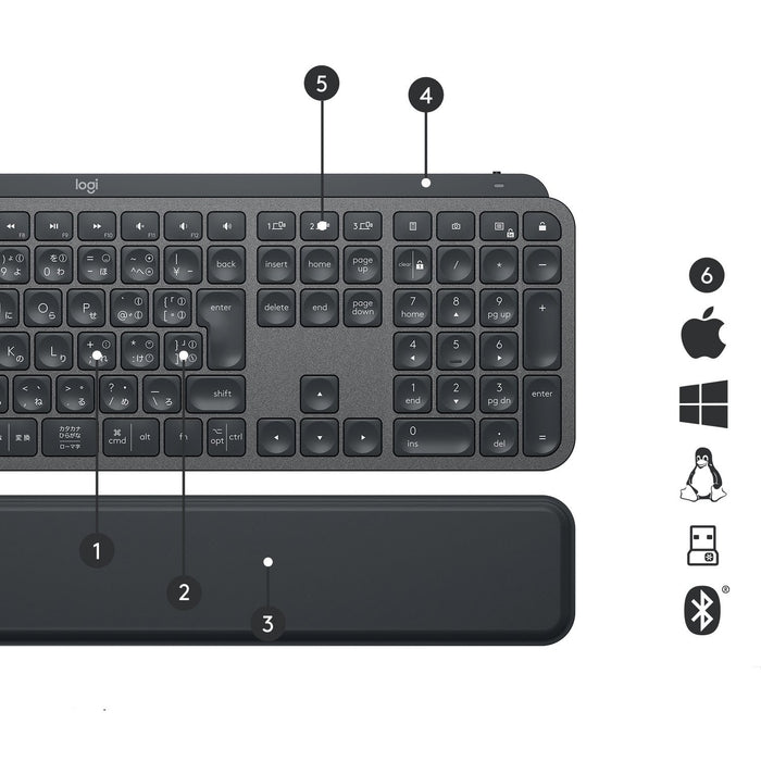 EAN 5099206086913 - Logitech MX Keys Plus teclado Universal RF Wireless + Bluetooth QWERTY Inglés Grafito imagen 6