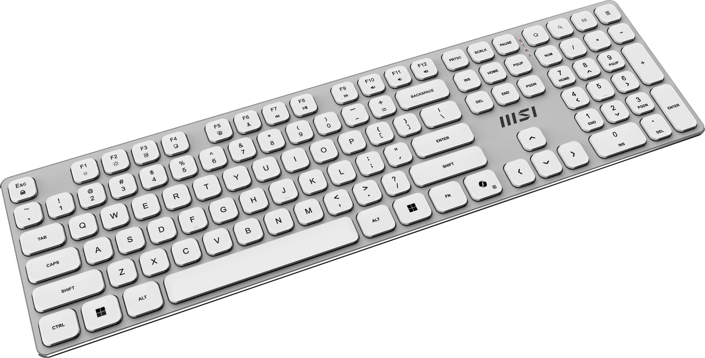 EAN 4711377422420 - MSI FORGE K210 W COMBO WHITE US teclado Ratón incluido Hogar / Oficina USB QWERTY Inglés de EE. UU. Blanc imagen 5