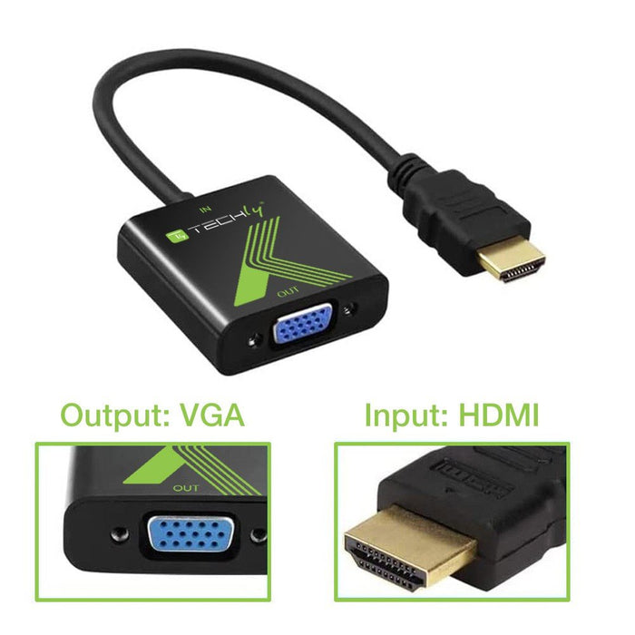 EAN 766623914635 - Techly IDATA HDMI-VGA2 adaptador de cable de vídeo VGA (D-Sub) Negro imagen 4