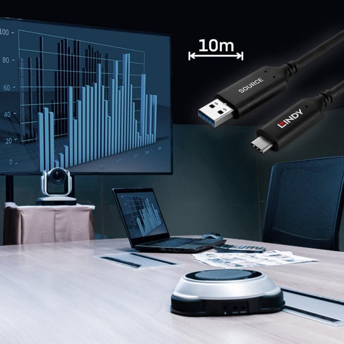 EAN 4002888433952 - Lindy 43395 cable USB USB 3.2 Gen 1 (3.1 Gen 1) 10 m USB A USB C Negro imagen 5