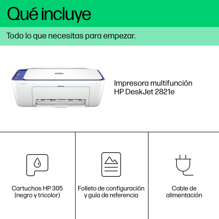 EAN 0196337820159 - HP DeskJet 2821e All-in-One Printer Inyección de tinta térmica A4 4800 x 1200 DPI 7,5 ppm Wifi imagen 6