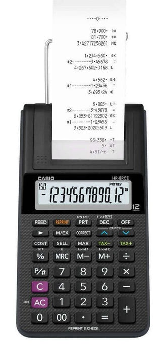 EAN 4971850099604 - Casio HR-8RCE-BK calculadora Escritorio Calculadora de impresión Negro imagen 1