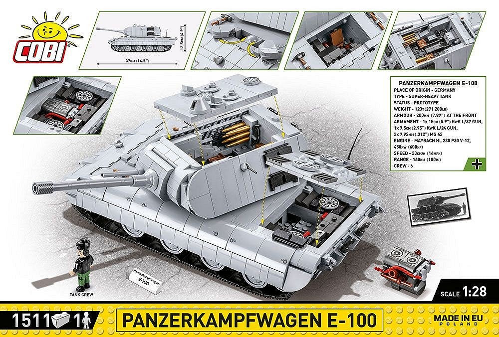 EAN 5902251025724 - COBI Panzerkampfwagen E-100 imagen 4